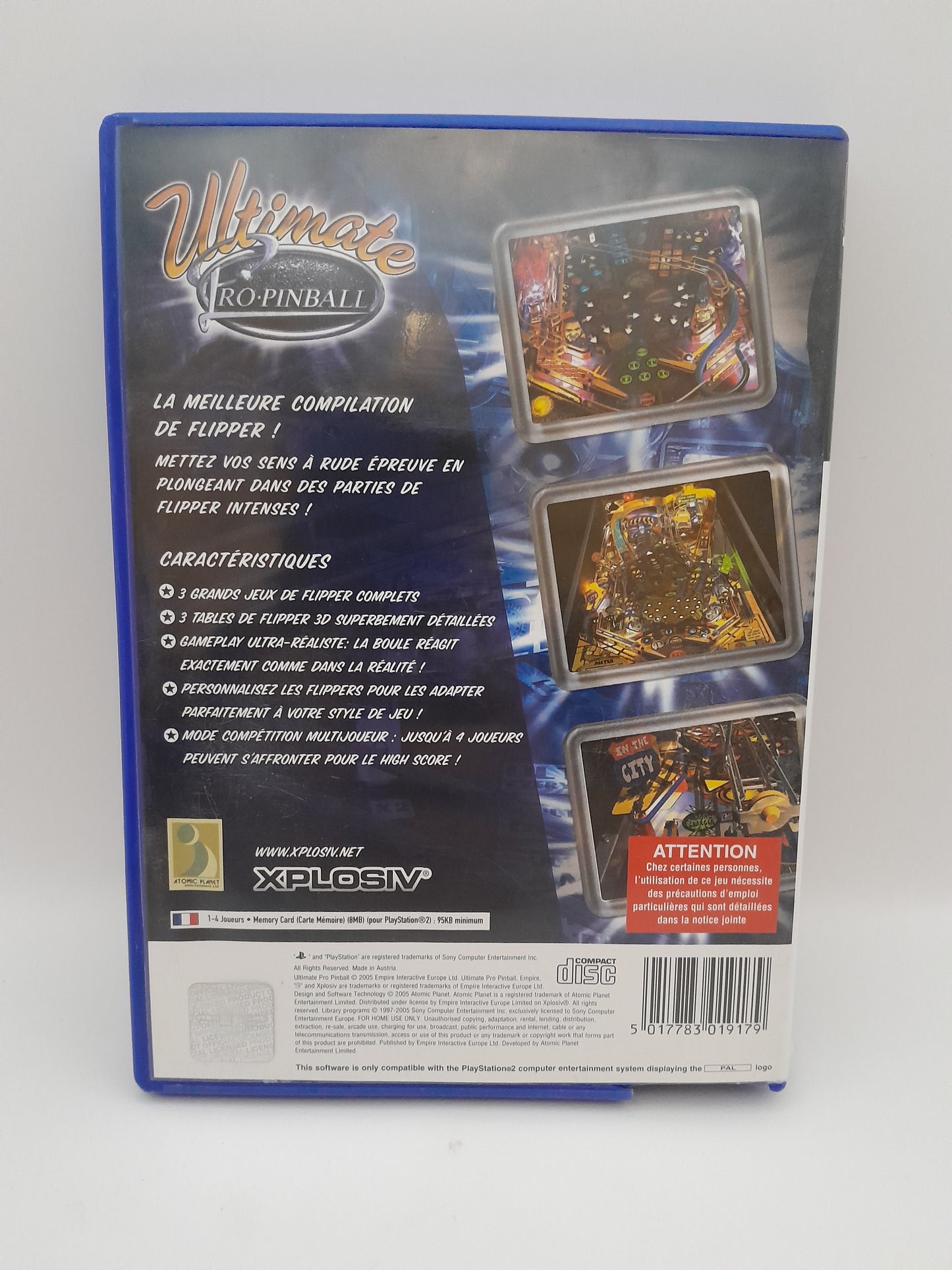 Jeu PS2 Ultimate Pro Pinball - Complet