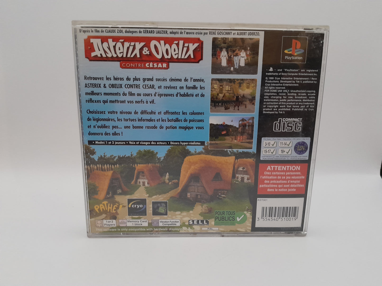 jeu PlayStation 1 : Astérix et Obélix contre César
