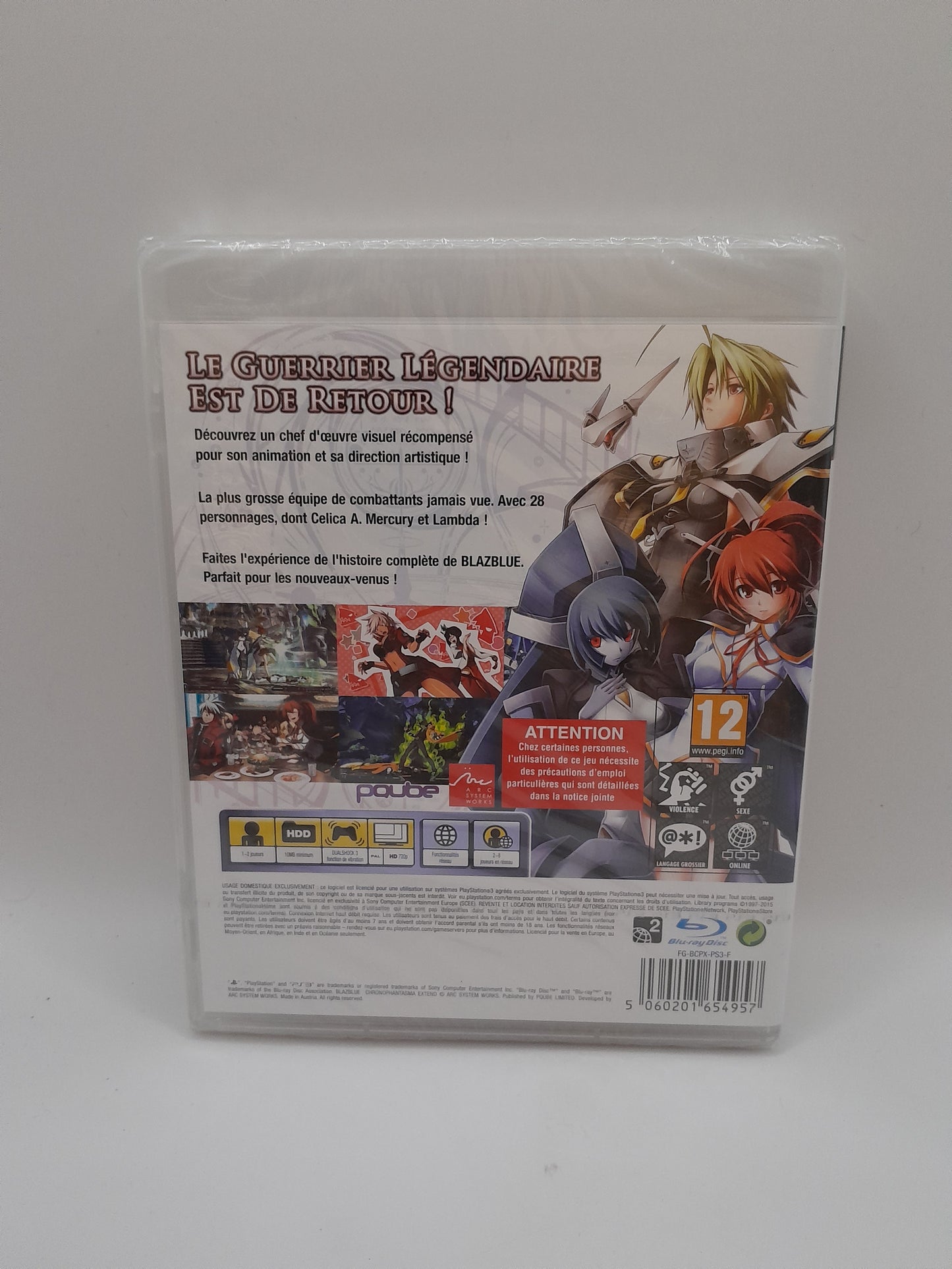 Jeu PS3 BlazBlue: Chrono Phantasma Extend Neuf/Blister