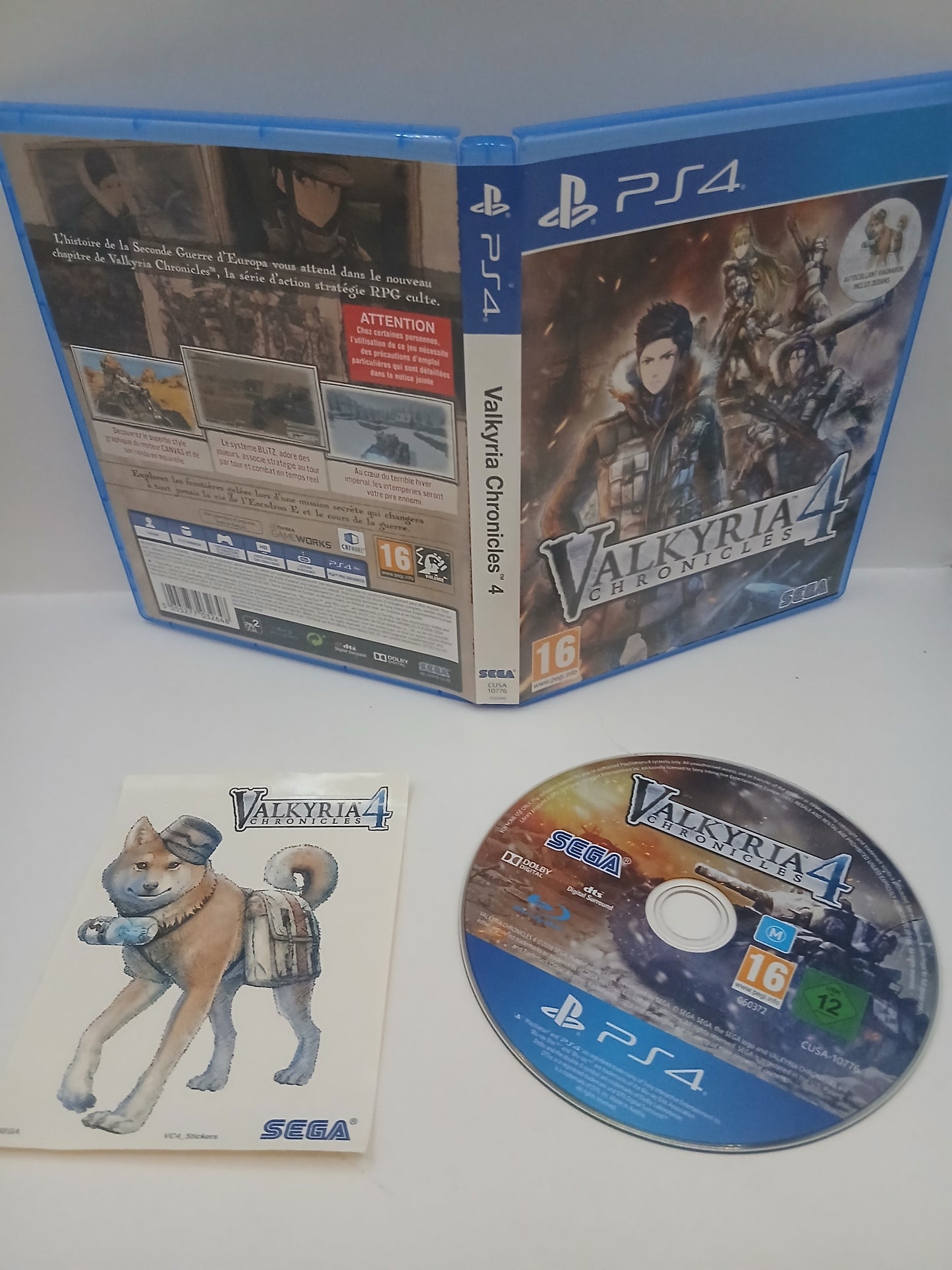 Jeu Ps4 Valkyria 4 vf avec son autocollant