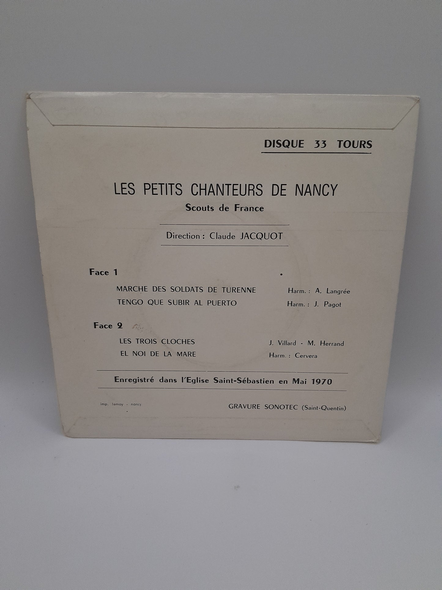 Vinyle 45 Tours  Les Petits Chanteurs de Nancy - Scout de France