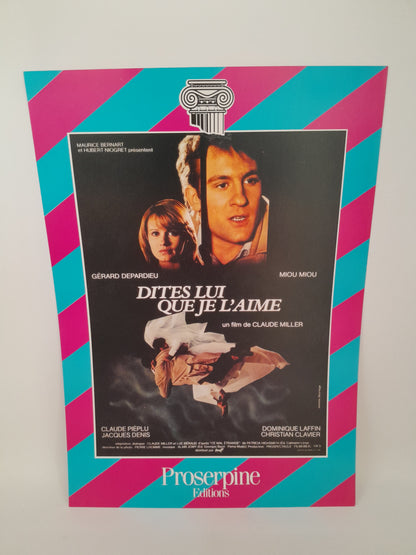 Affiche Vidéo Club du Film "Dites-lui que je l'aime"29 x 20.5 cm