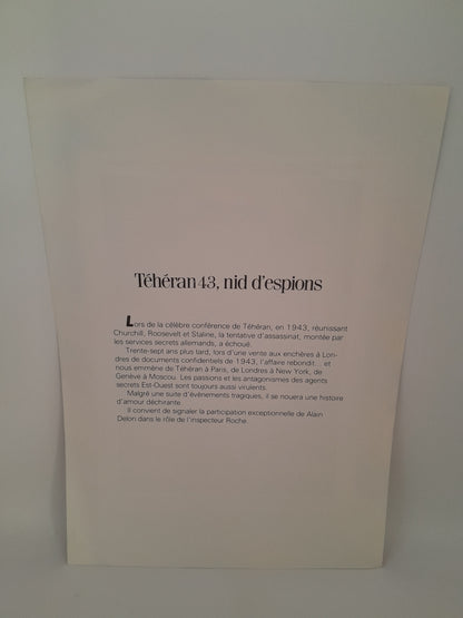 Affiche / Vidéo Club  Film : Téhéran 43, Nid d'Espions 29 x 20.5 cm