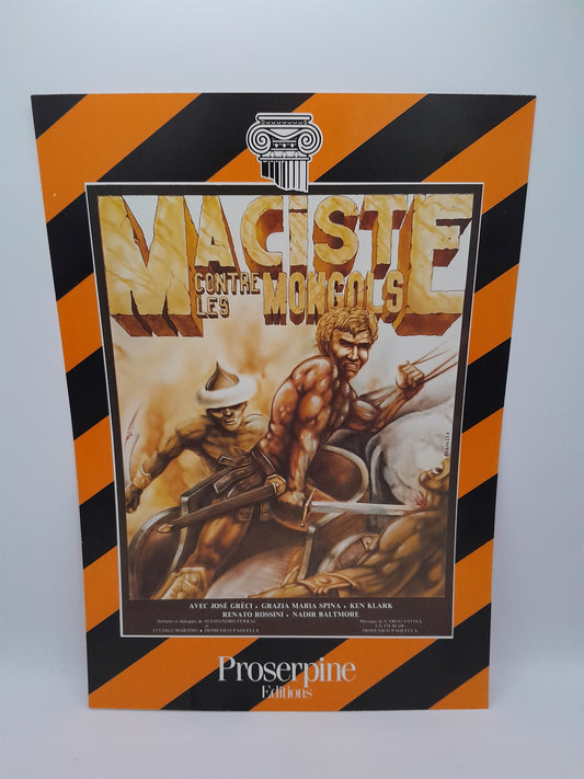 Affiche Vidéo Club du film: Maciste contre les Mongols 29 x 20.5 cm