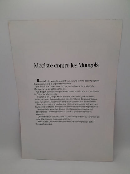 Affiche Vidéo Club du film: Maciste contre les Mongols 29 x 20.5 cm