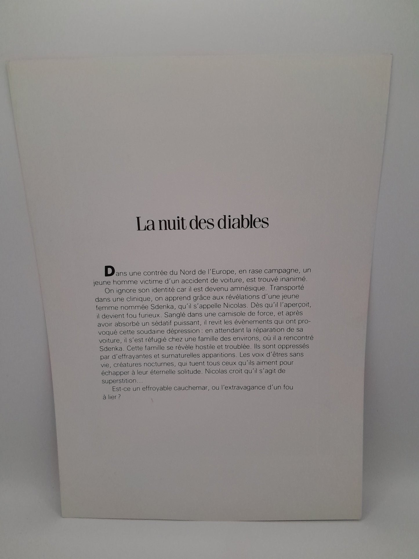 Affiche Vidéo Club  du film "La Nuit des Diables" 29 x 20.5 cm