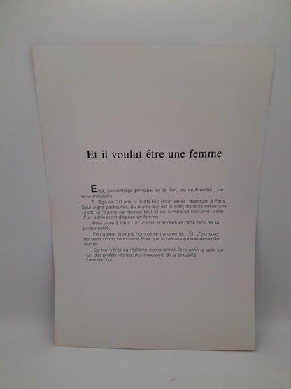 Affiche / Vidéo Club film "Et il voulut être une femme" 29 x 20.5