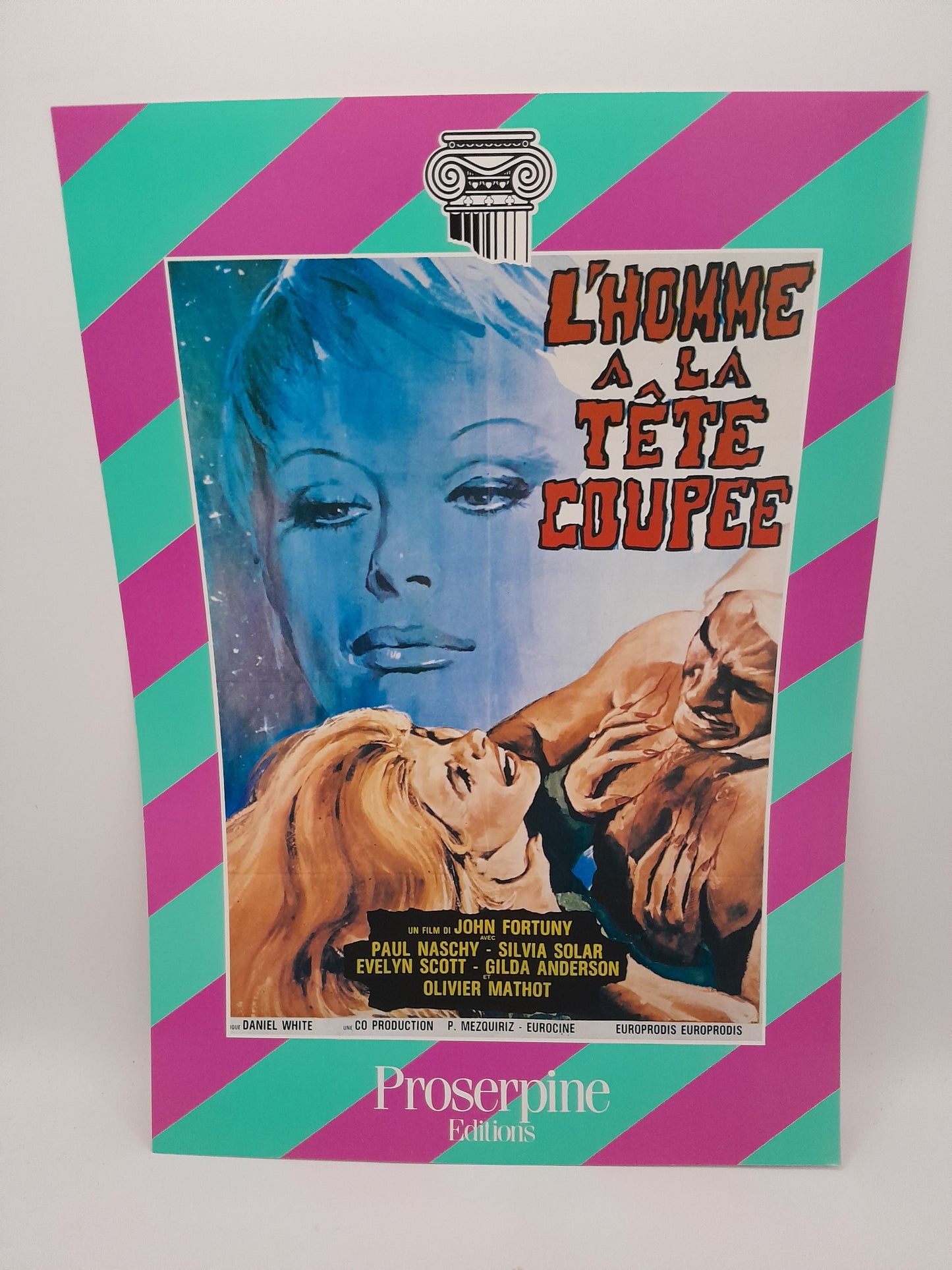 Affiche / Vidéo Club Film: "L'Homme à la Tête Coupée" 29 x 20.5 cm