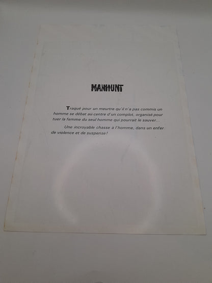 Affiche Vidéo Club du film "Manhunt" 29 x 20.5 cm