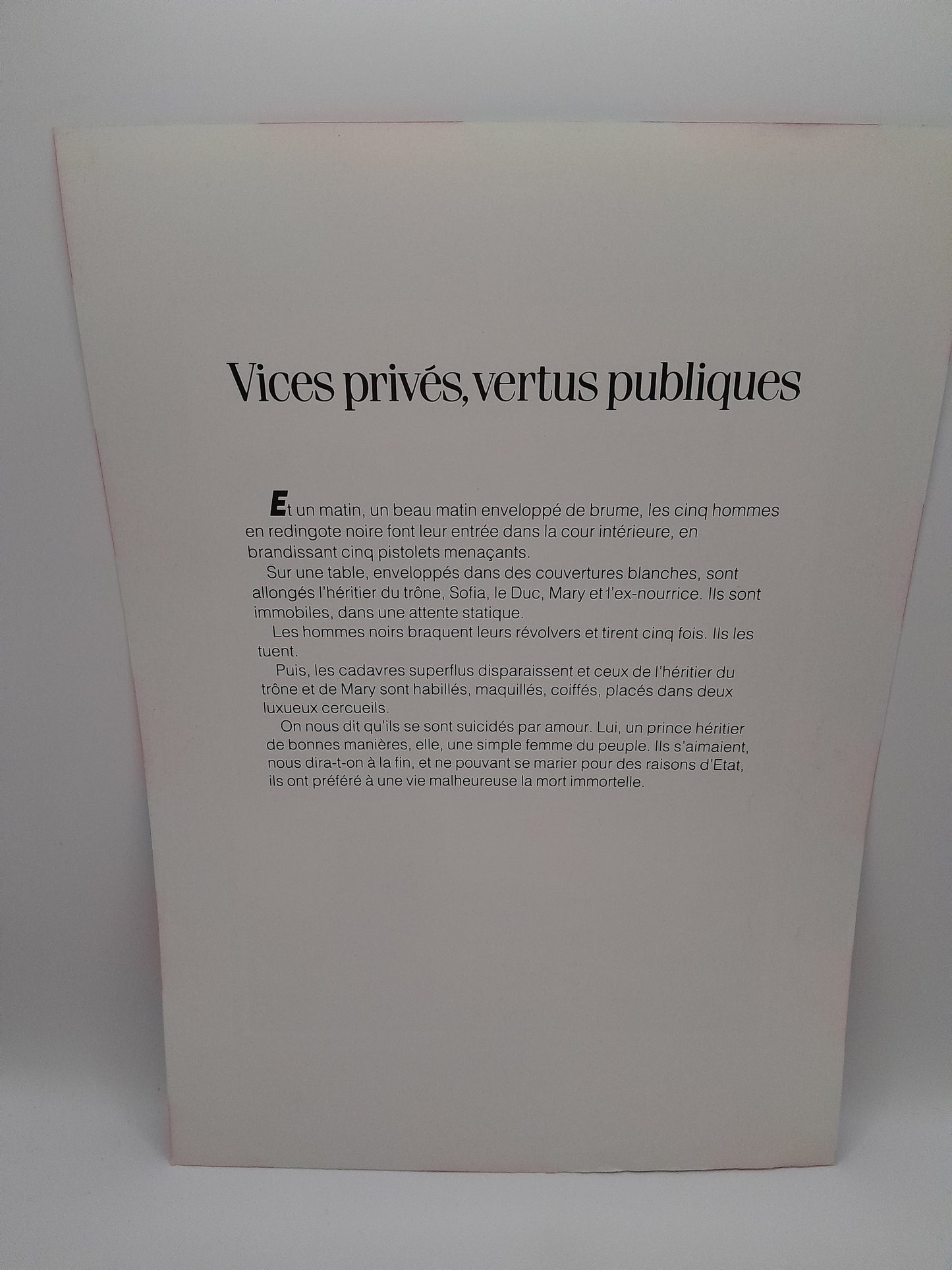 : Affiche Vidéo Club du Film "Vice Privé, Vertu Publique" 29 x 20.5 cm