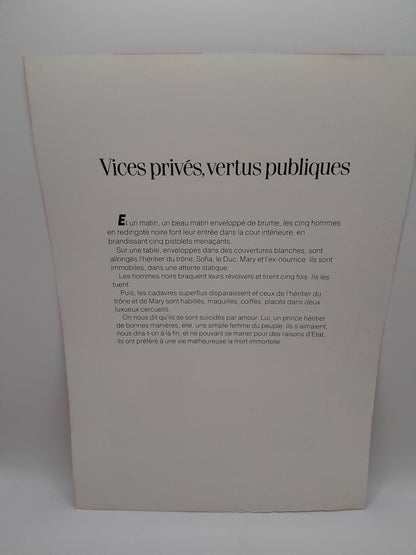 : Affiche Vidéo Club du Film "Vice Privé, Vertu Publique" 29 x 20.5 cm