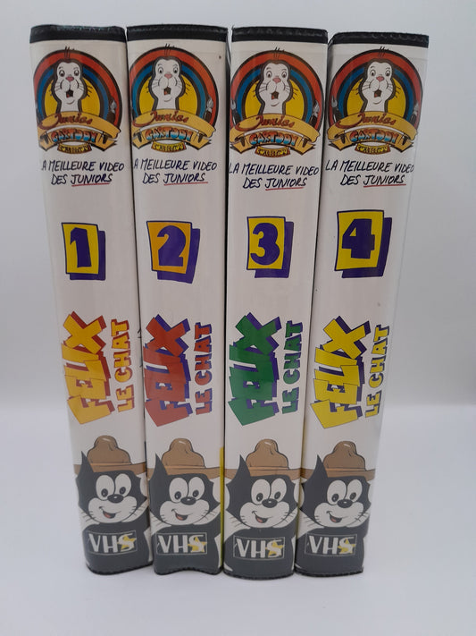 Lot de 4 VHS "Félix le Chat : Les Nouvelles Aventures"