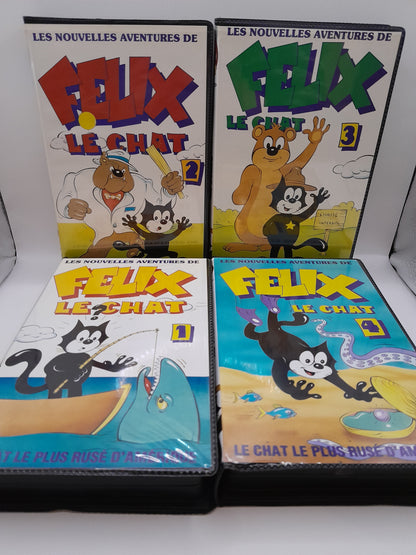 Lot de 4 VHS "Félix le Chat : Les Nouvelles Aventures"