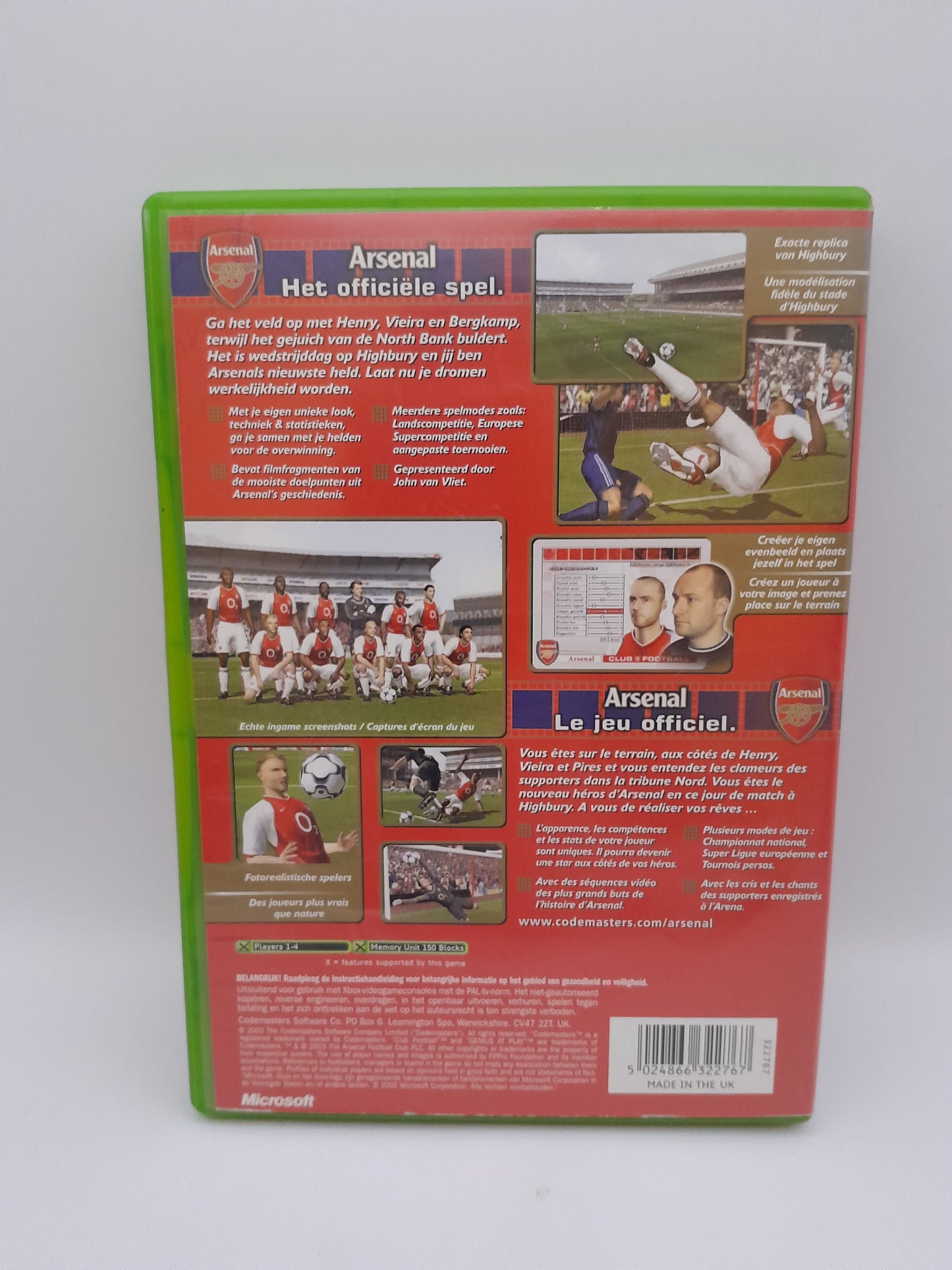 Jeu Xbox - Club Football Arsenal