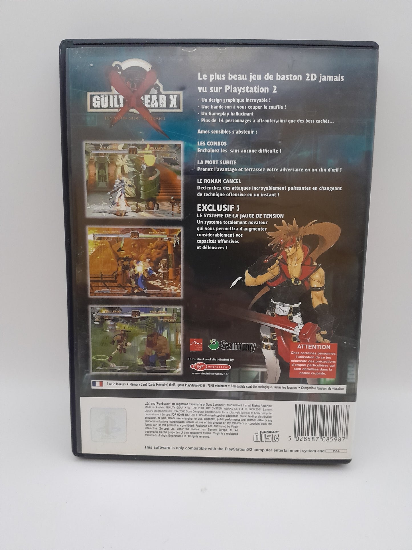 Jeu PS2 Guilty Gear X complet
