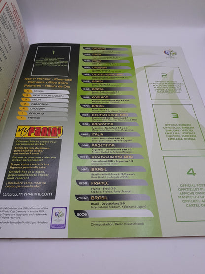 Album Panini Coupe du Monde 2006 - Neuf
