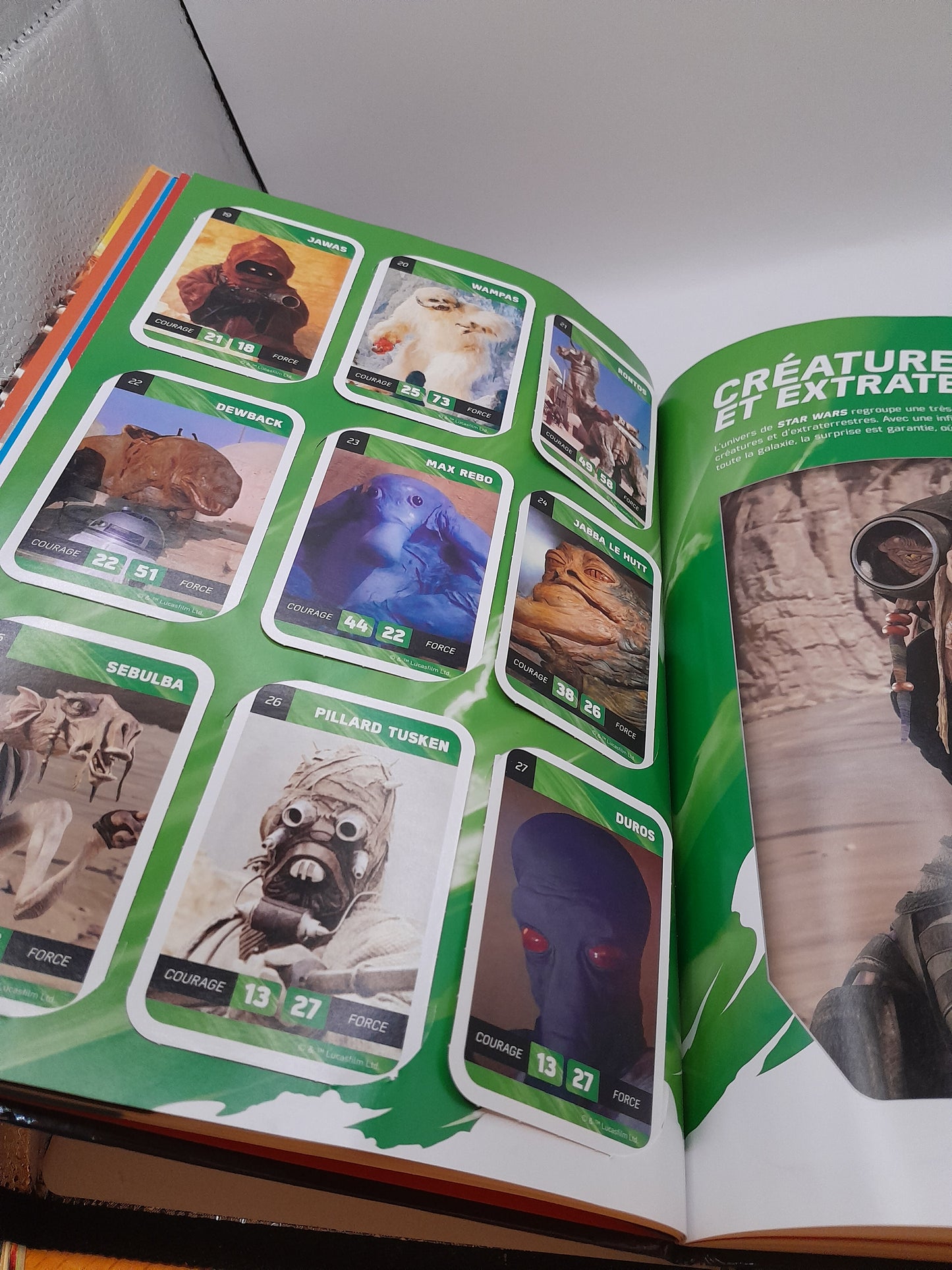 Album de Cartes Star Wars Disney Leclerc complet 2017