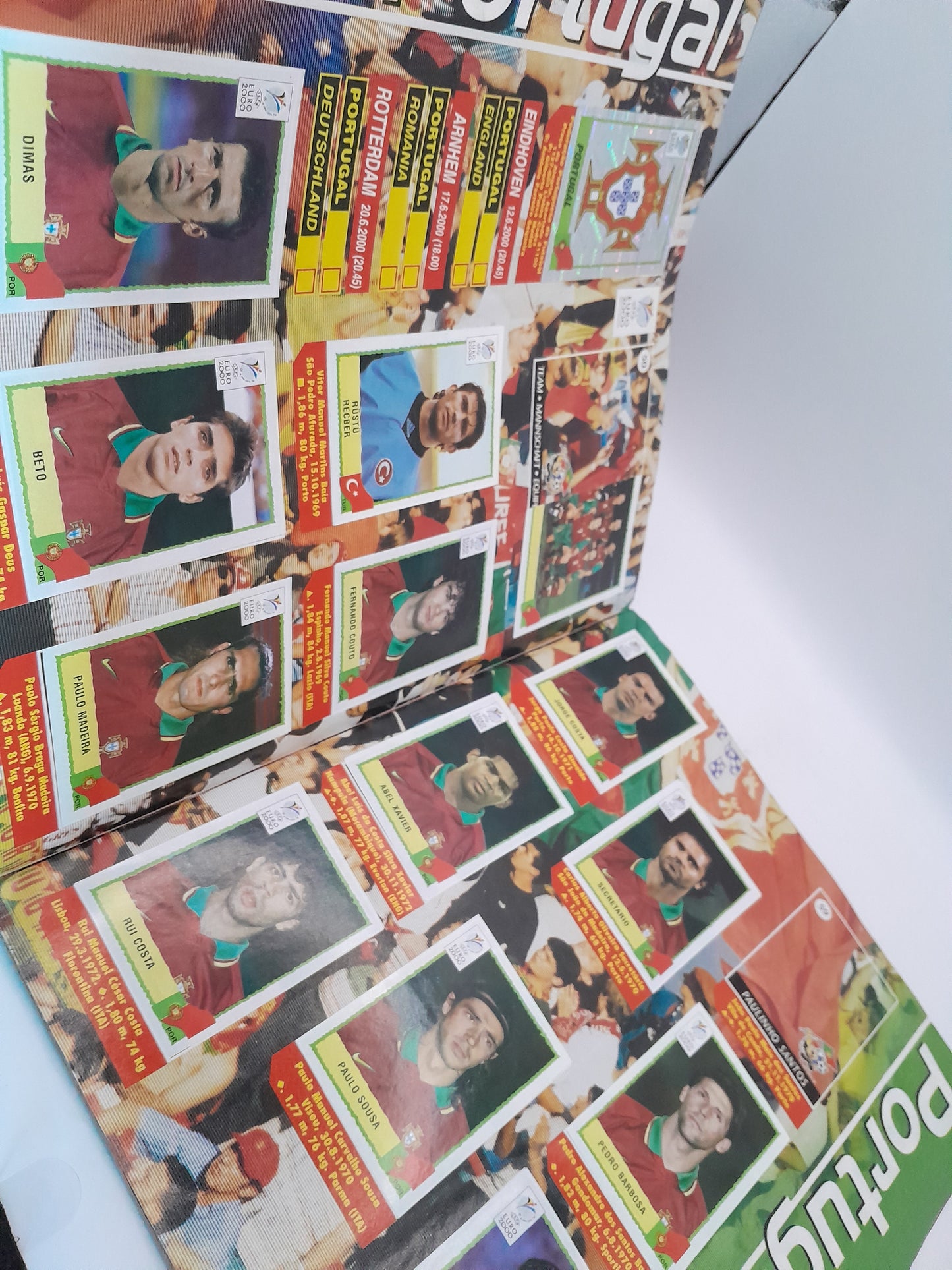 Album Panini UEFA Euro 2000 manque 39 images
