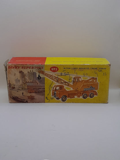 Jouet Dinky Supertoys 20 Ton Lorry Mounted Crane Coles Camion Grue Numéro 972