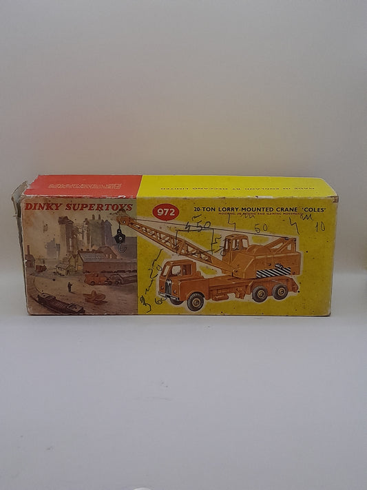 Jouet Dinky Supertoys 20 Ton Lorry Mounted Crane Coles Camion Grue Numéro 972