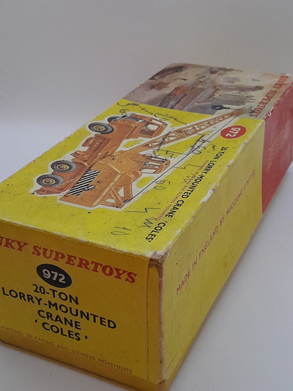 Jouet Dinky Supertoys 20 Ton Lorry Mounted Crane Coles Camion Grue Numéro 972