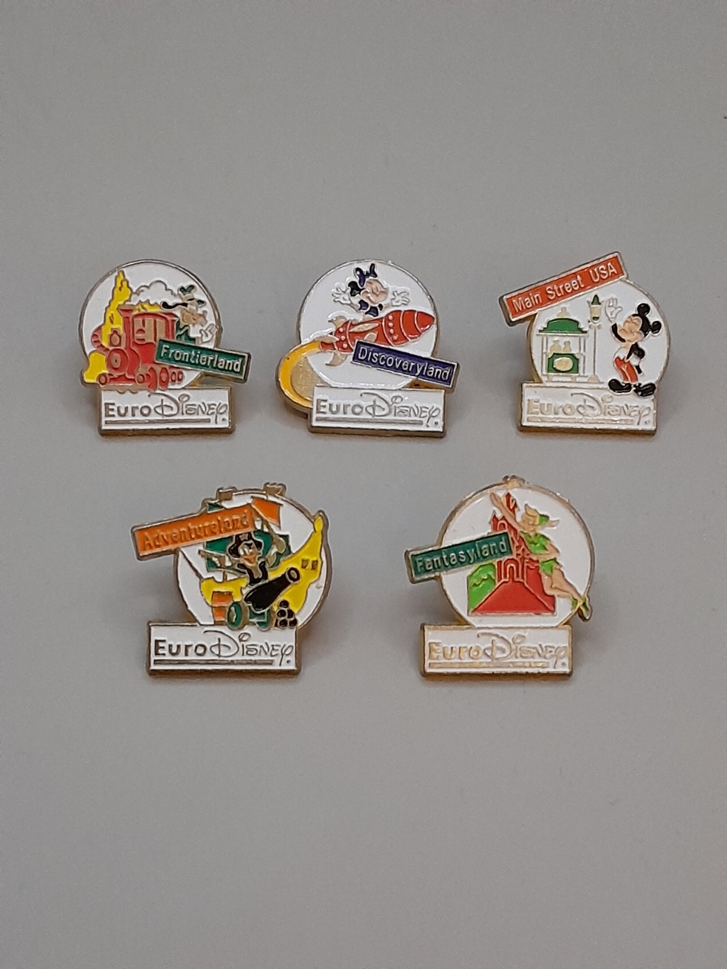 Lot de 5 Pin's Eurodisney