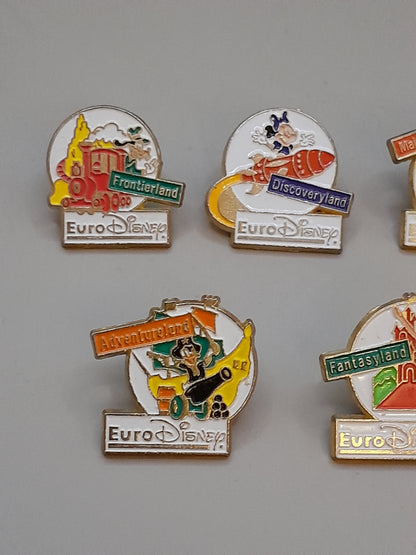 Lot de 5 Pin's Eurodisney