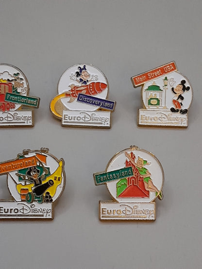 Lot de 5 Pin's Eurodisney