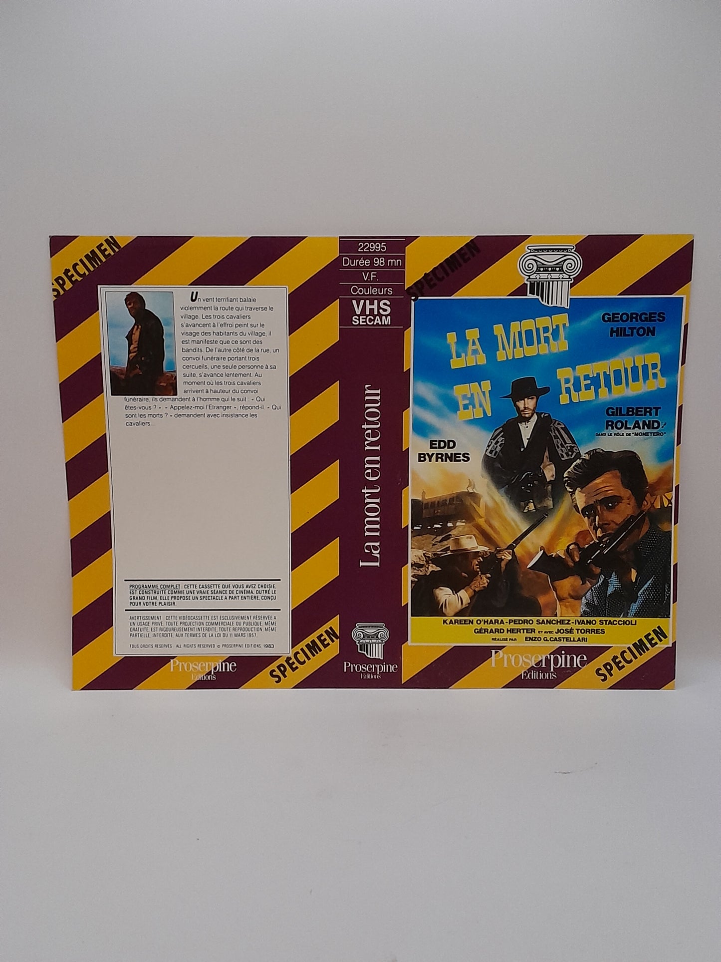 Jaquette de Film "La Mort en Retour" Specimen Proserpine