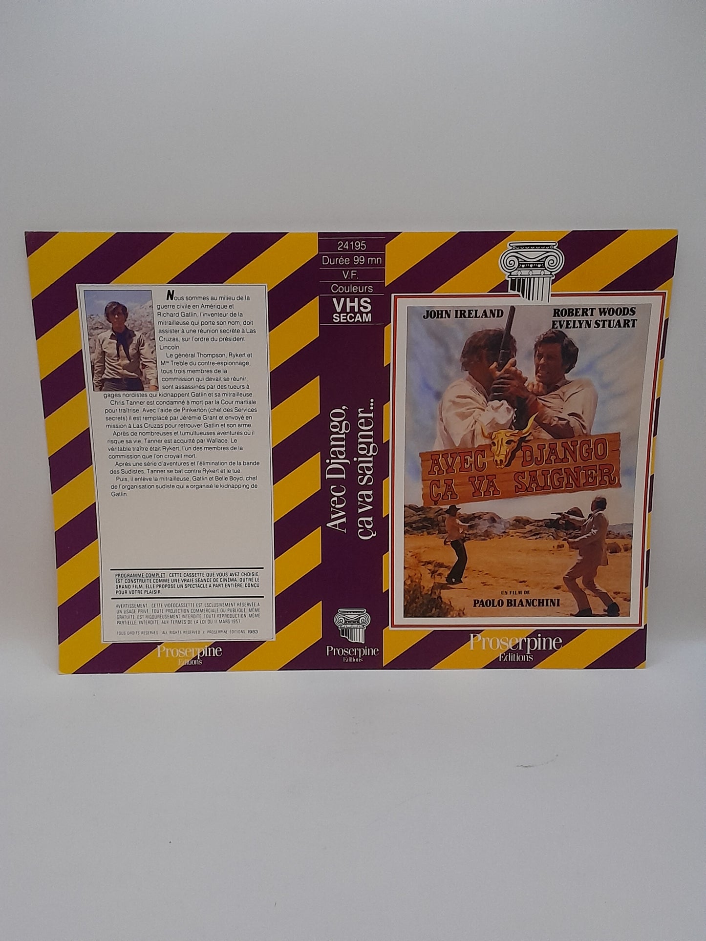 Jaquette Vhs  Avec Django Ça va saigner Proserpine Editions
