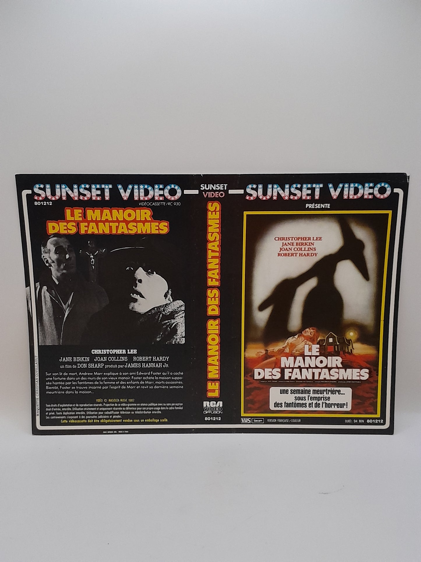 Jaquette original VHS : Le Manoir des Fantasmes Sunset Video