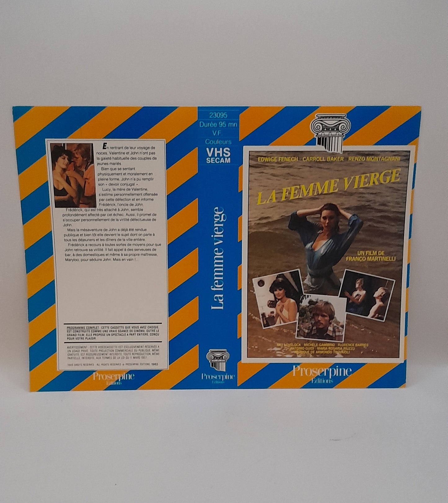 Jaquette Vhs La Femme Vierge - Franco Martinelli  Proserpine Édition