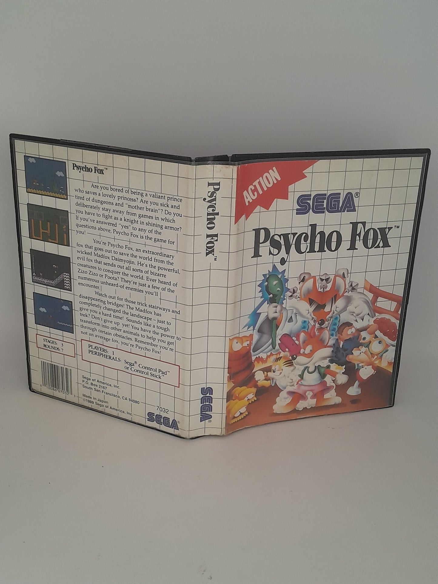 Boîtier Sega Master System - Psycho Fox (Version US)