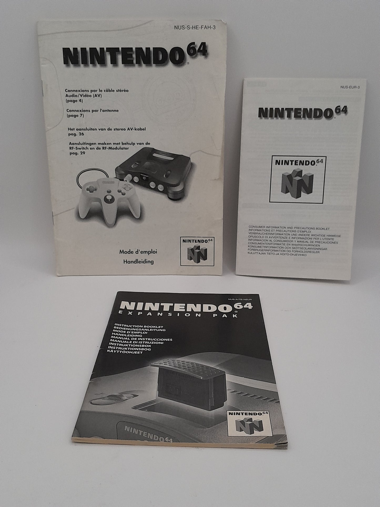 Lot 3 Notices pour Nintendo 64