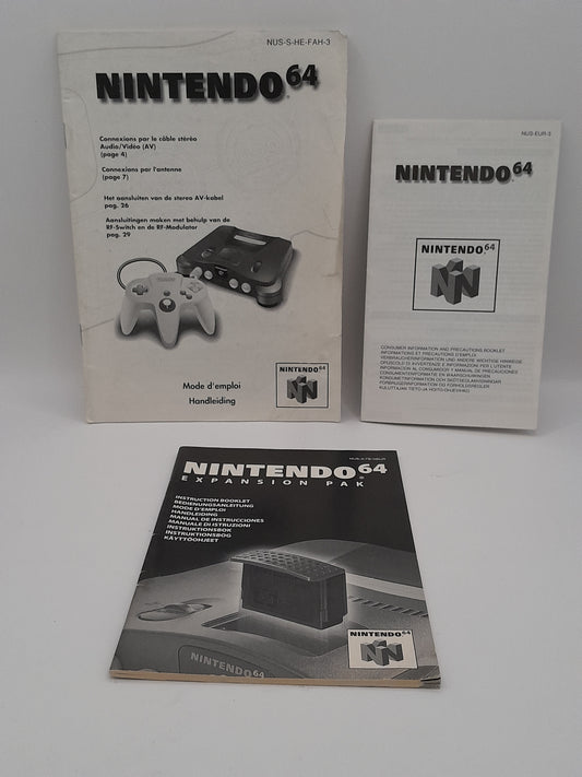 Lot 3 Notices pour Nintendo 64