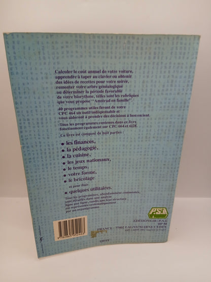 Livre Amstrad en Famille P.S.I Jean François Sehan 1986