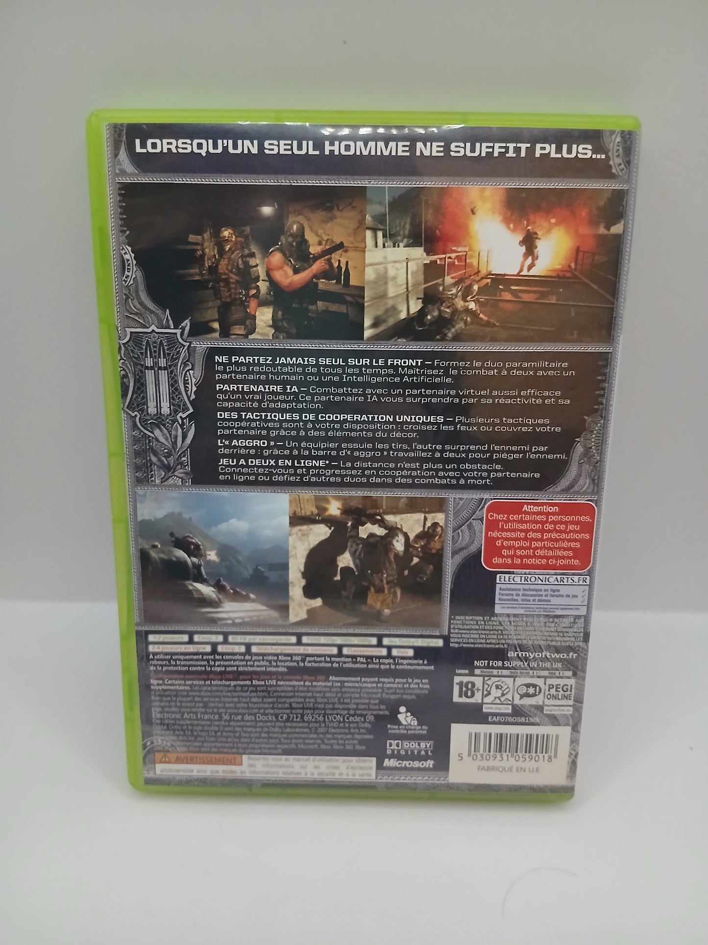 Jeu Xbox 360 Army of two complet vf