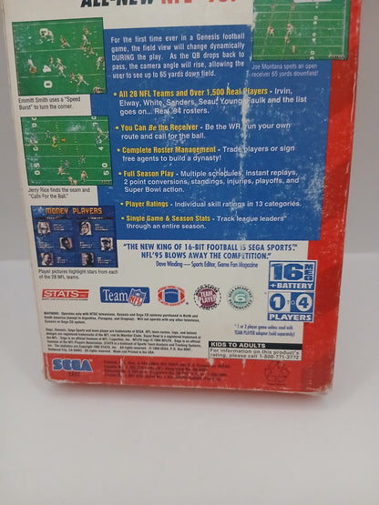 Jeu Sega Megadrive US NFL 95 manque notice