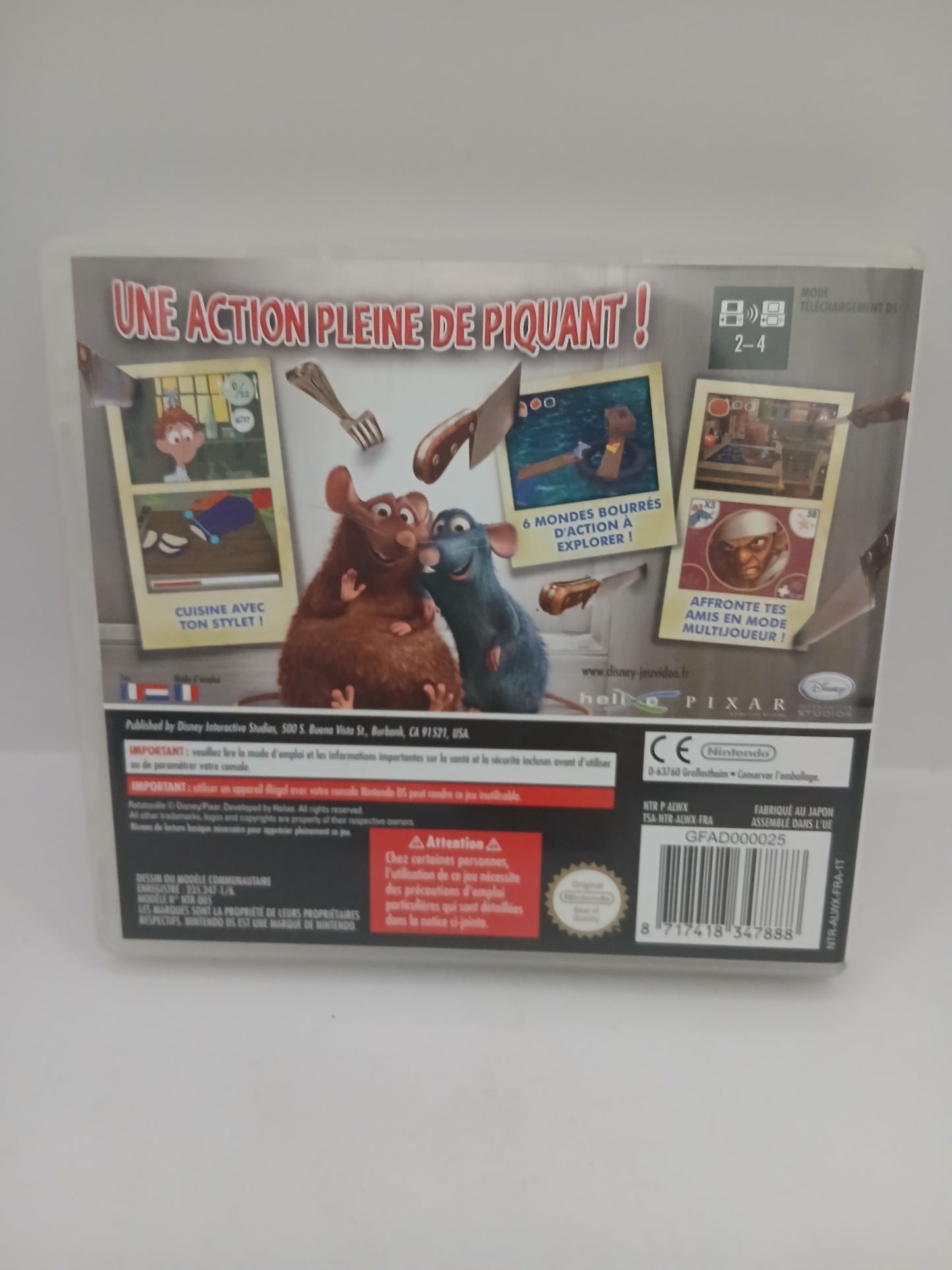 Jeu Nintendo DS Ratatouille sans notice vf