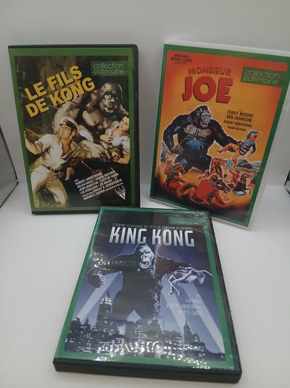 Coffret 3 dvd King Kong ,Monsieur Joe et le fils de Kong