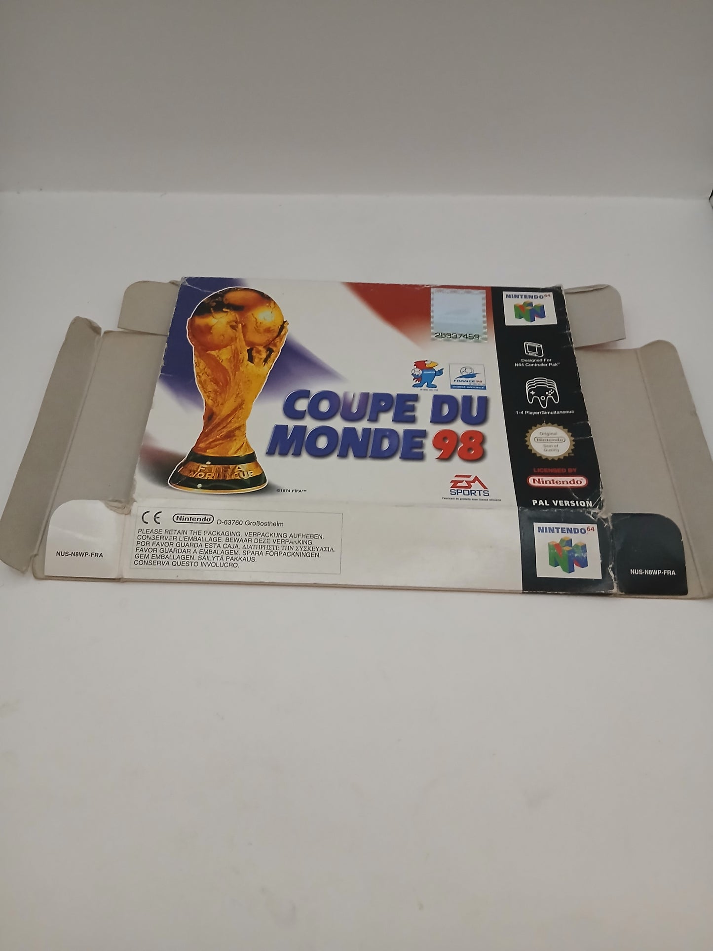 Boîte Jeu N64 Coupe du Monde 98