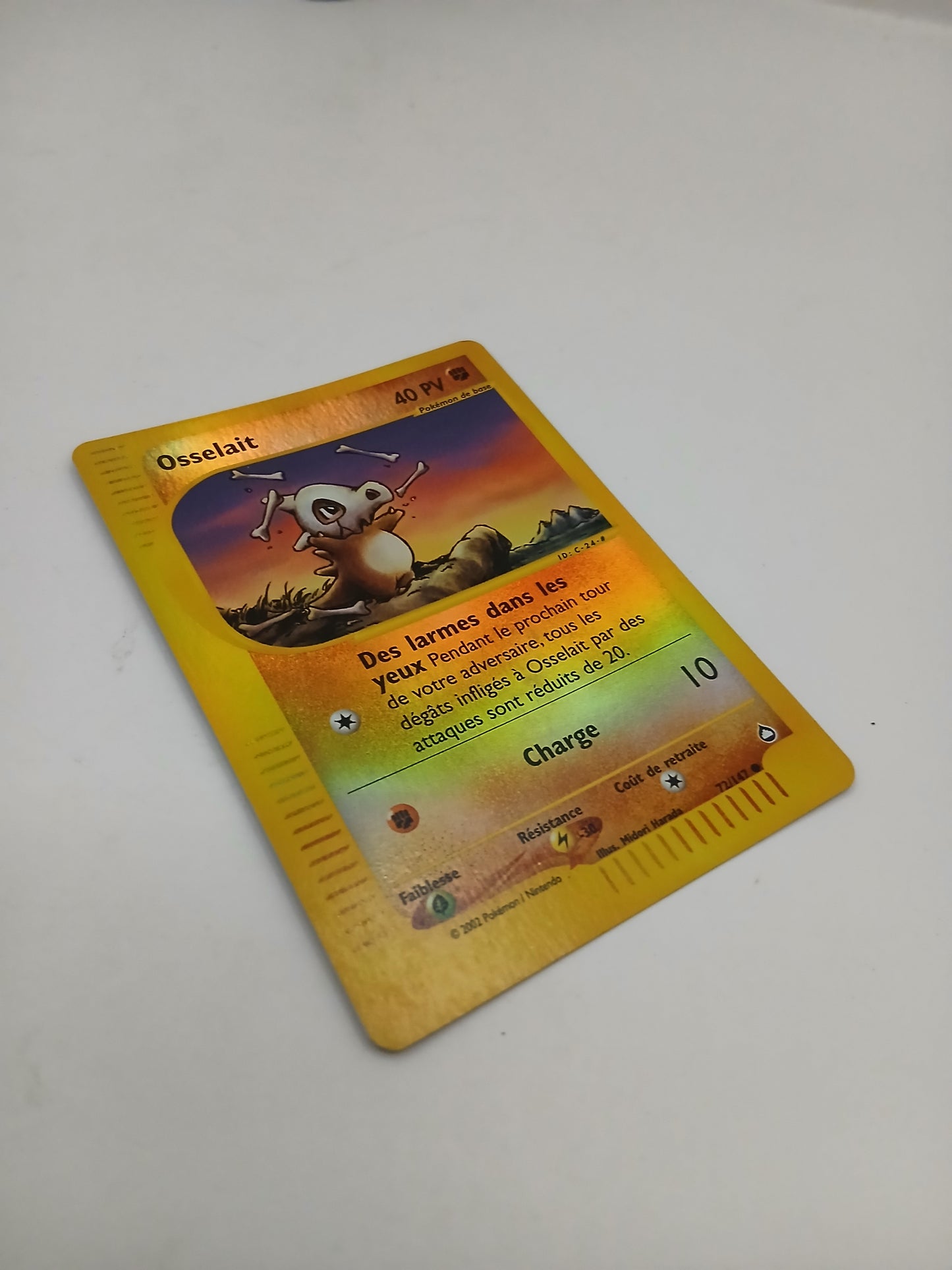 Carte Pokemon Aquapolis reverse Osselait 72/147