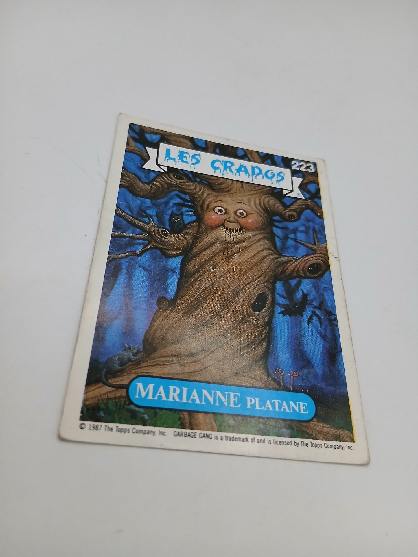 Sticker Les Crados Série 1 Marianne Platane n°223 1987