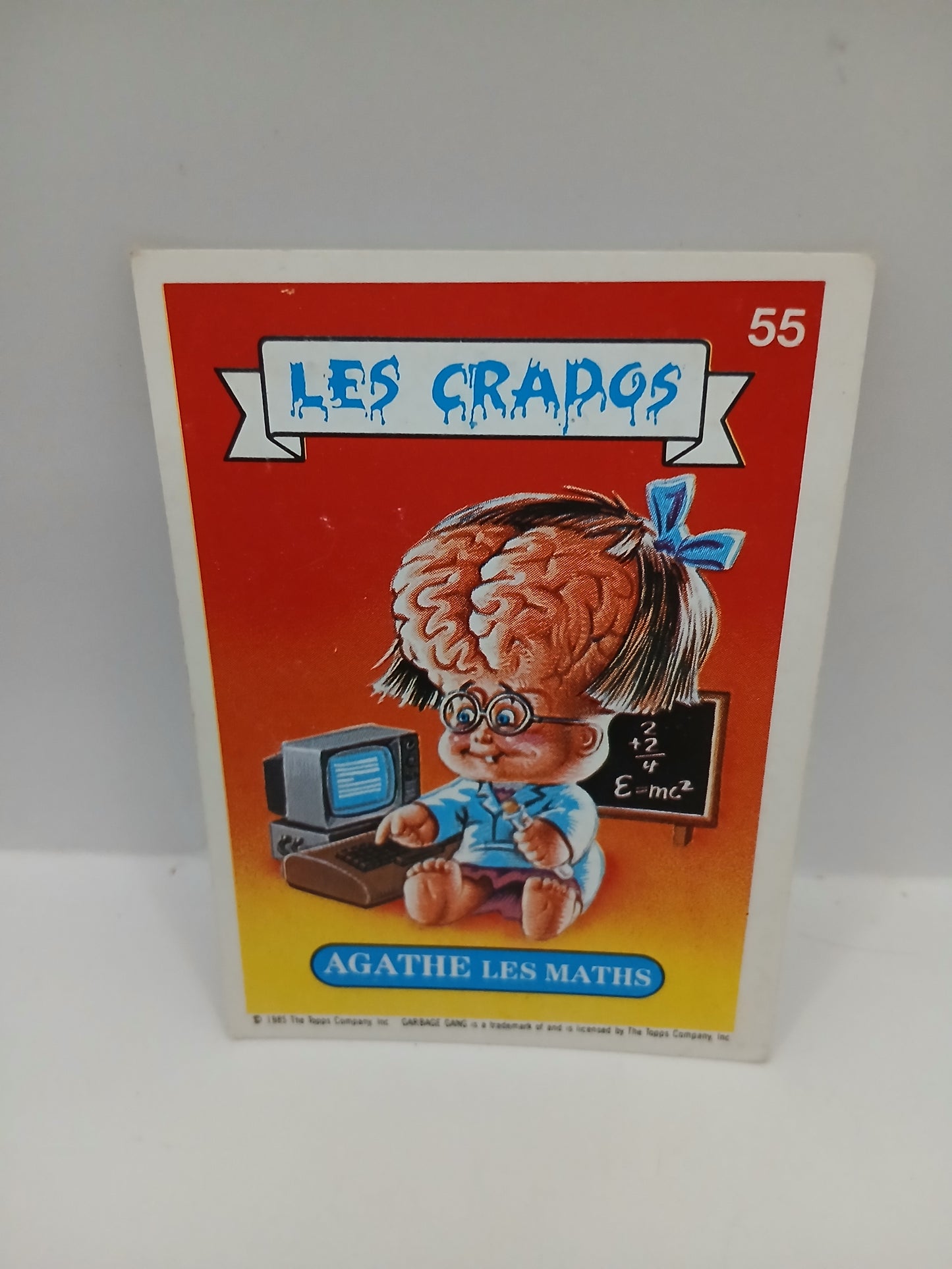 Sticker Les Crados Série 1 Agathe les Maths n°55 1985
