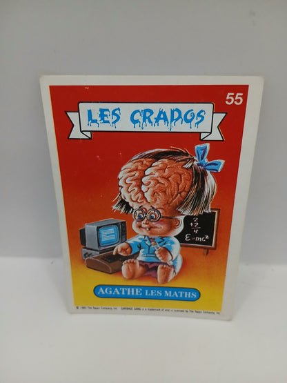 Sticker Les Crados Série 1 Agathe les Maths n°55 1985