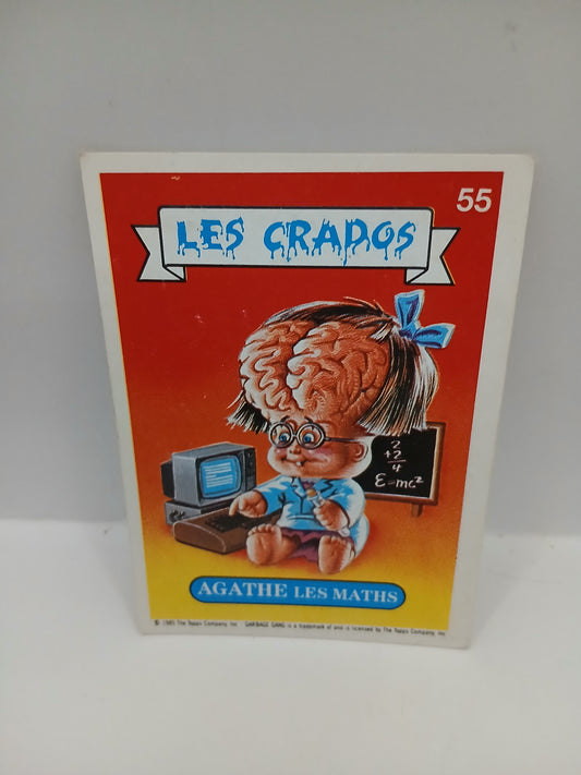 Sticker Les Crados Série 1 Agathe les Maths n°55 1985