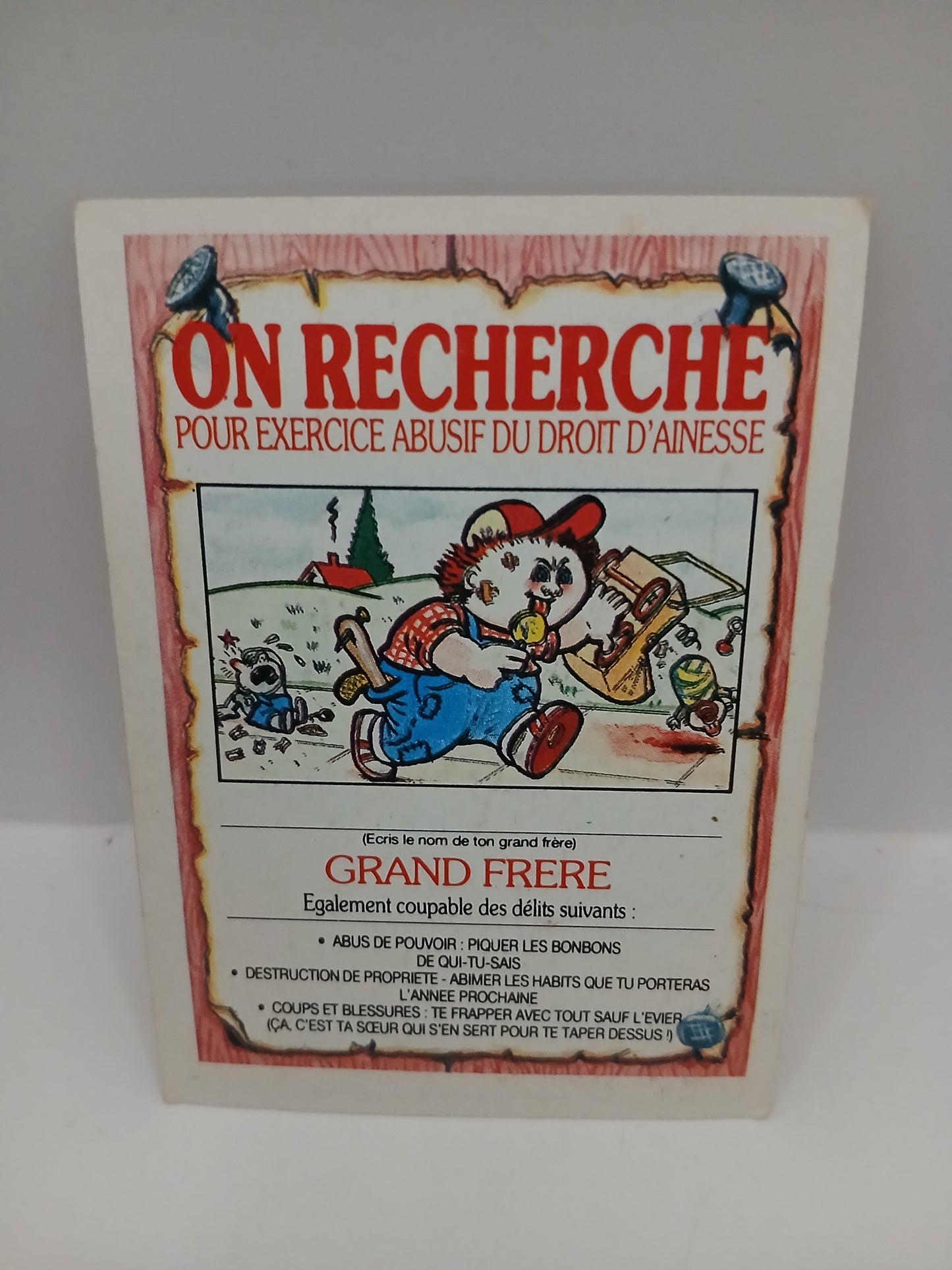 Sticker Les Crados Série 1 Agathe les Maths n°55 1985