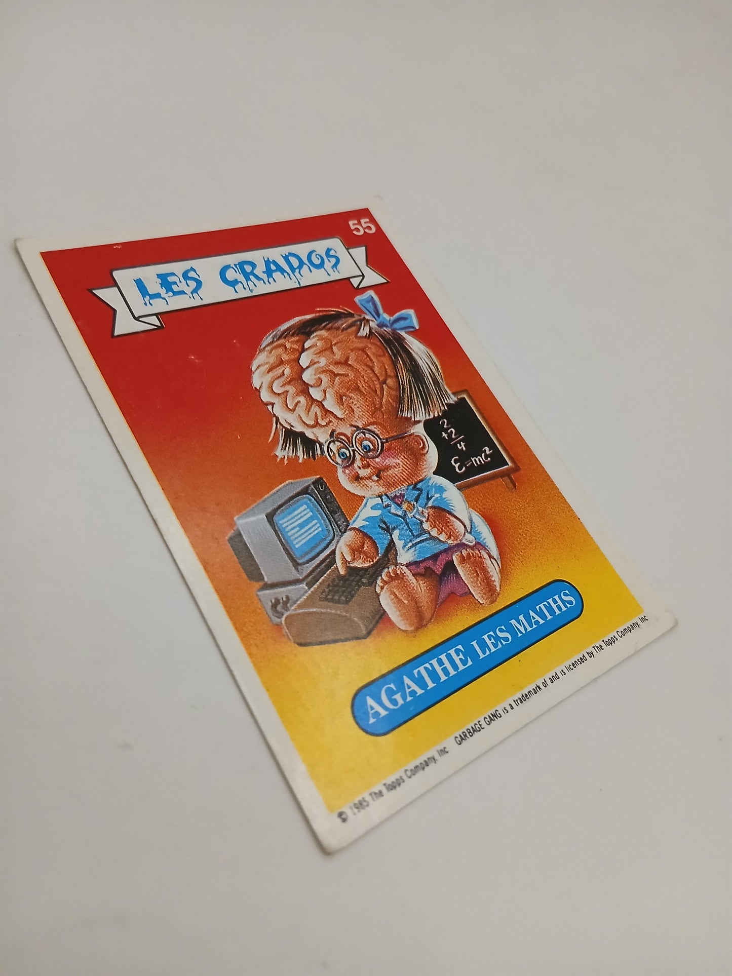 Sticker Les Crados Série 1 Agathe les Maths n°55 1985