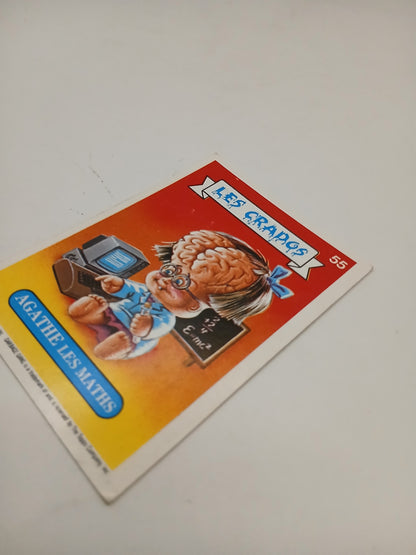 Sticker Les Crados Série 1 Agathe les Maths n°55 1985