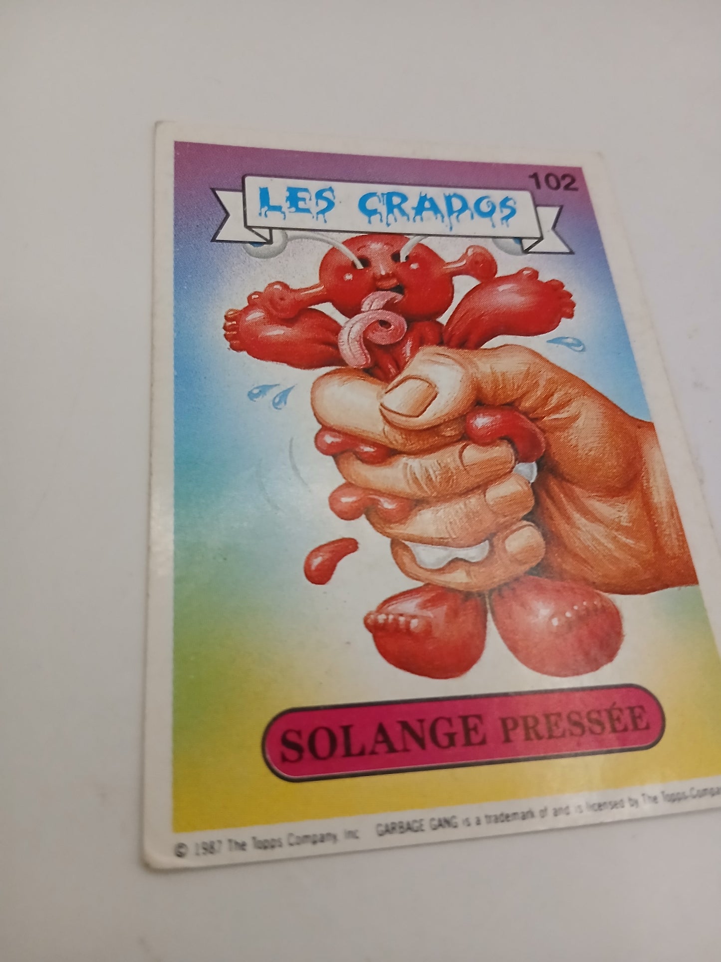 Sticker Les Crados Solange Pressée n°102 1987